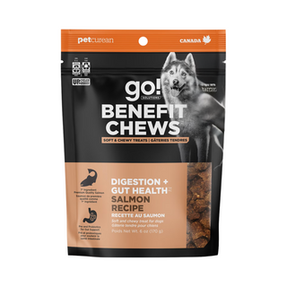 Petcurean GO! Dog Treat Benefit Chews Digestive+Gut Health Salmon