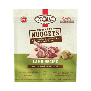 Primal Dog Lamb Nugget-Lamb : 3#