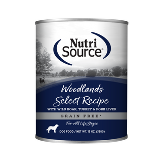 Nutrisource Grain Free Woodlands Select Wild Boar, Turkey & Pork Liver Dog Canned