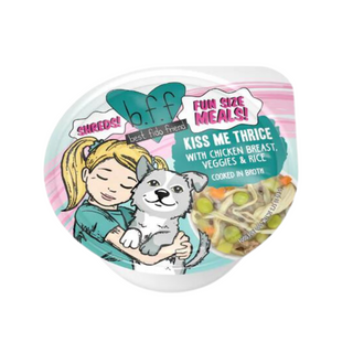 BFF Weruva Shreds Kiss Me Thrice Chicken Breast, Vegetables & Rice In Broth Dog Cup