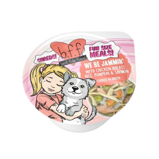 BFF Weruva Shreds We Be Jammin' Chicken Breast, Rice, Pumpkin & Salmon In Broth Dog Cup