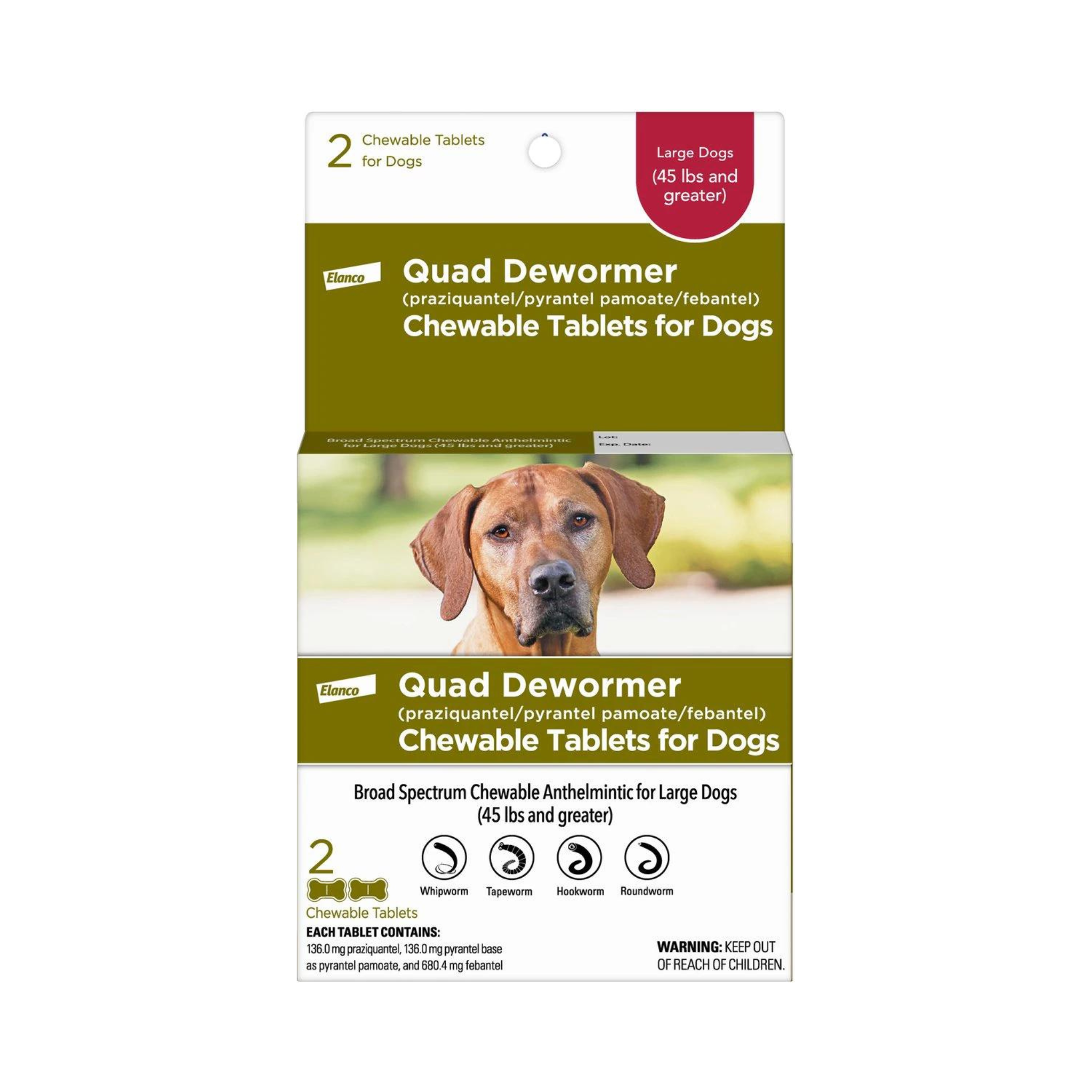 Bayer Quad Dewormer Chewable Tablets For Dogs