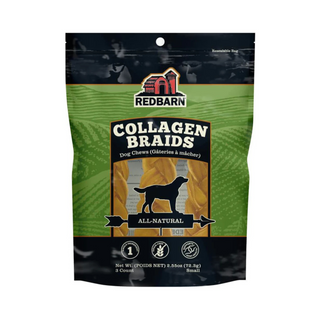 RedBarn's Puffed Collagen Braid Dog Treat