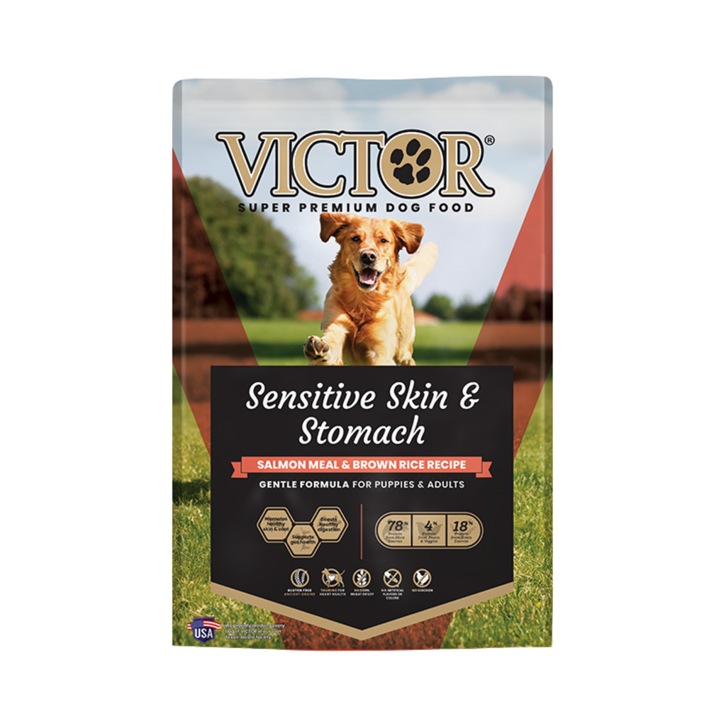 Victor Dog Dry Sensitive Skin & Stomach Salmon Brown Rice – Pittsboro Pet  Supply