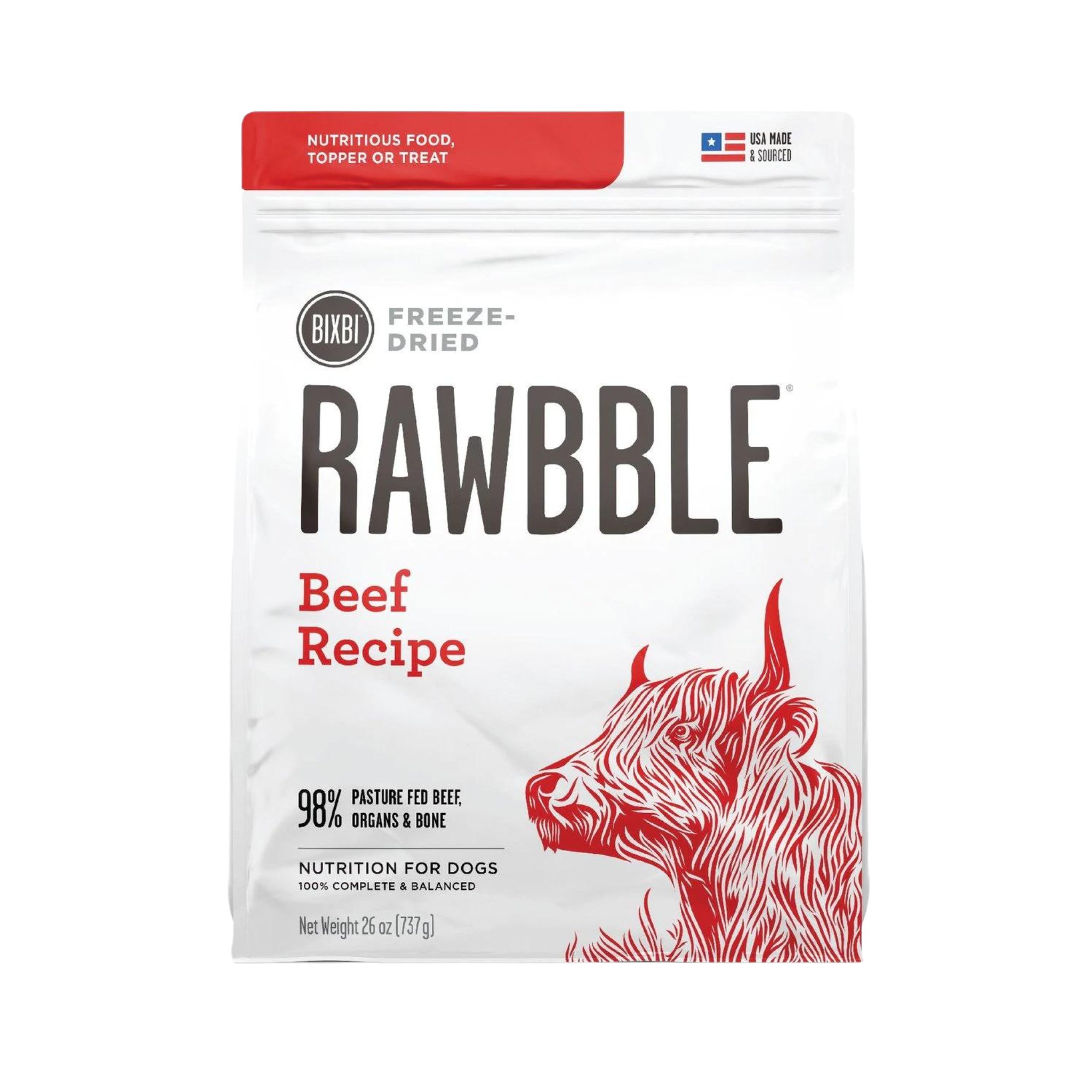 BIXBI Rawbble Beef Recipe Freeze Dried Dog Food