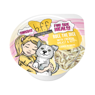 BFF Weruva Shreds Roll The Dice Chicken Breast & Rice In Broth Wet Dog Food