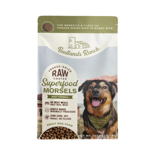 Badlands Ranch Superfood Complete Raw Coated Morsels Beef Dog