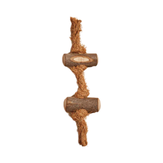 Canophera OliveTwin Rope Wood Cat Toy