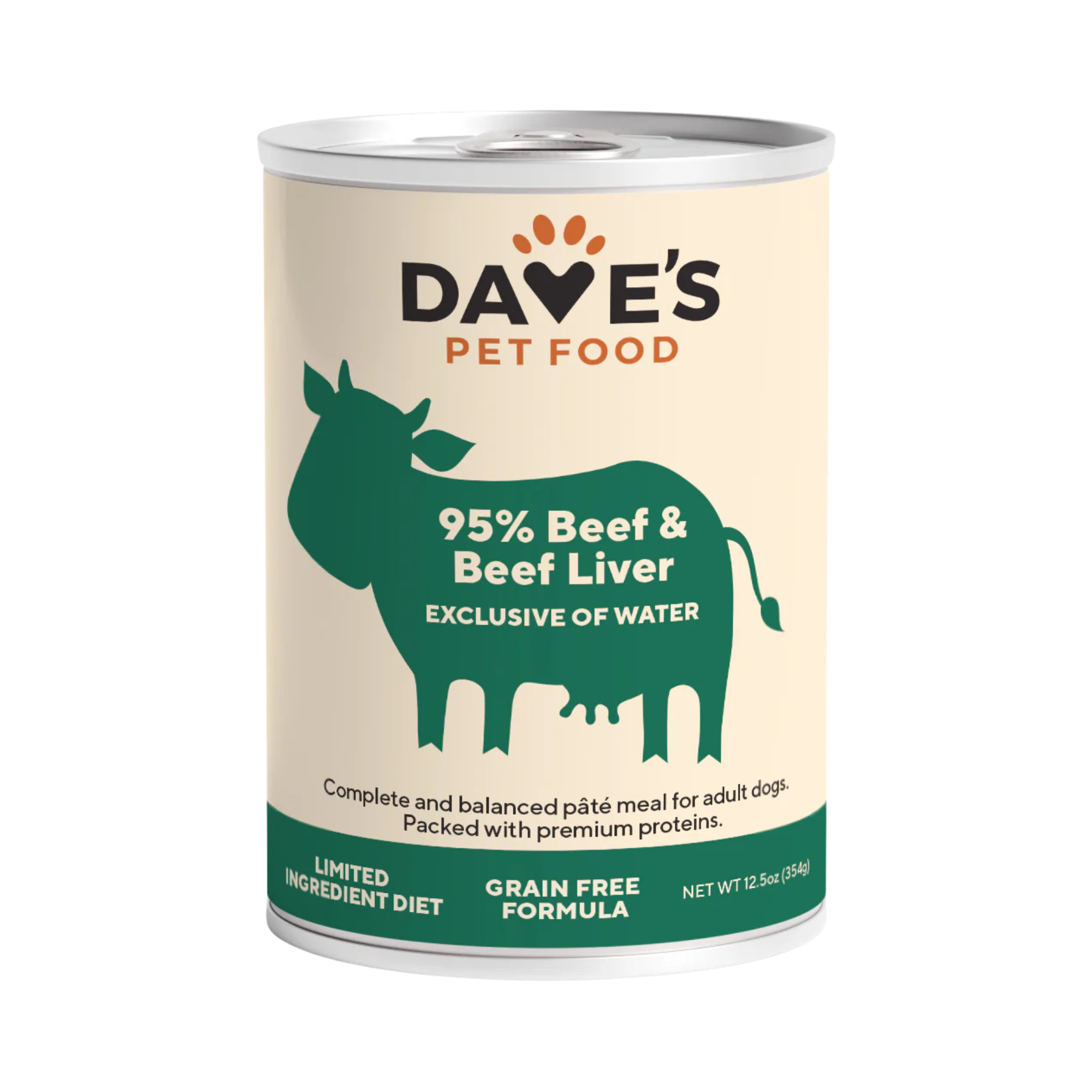 Dave's 95% Beef & Beef Liver Dog Canned