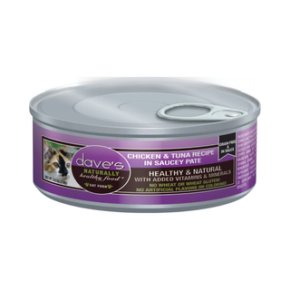 Dave's Naturally Chicken & Tuna in Saucey pate Cat Canned