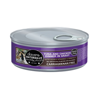 Dave's Naturally Healthy Tuna & Chicken Dinner in Gravy Cat Canned