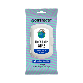 Earthbath Dog Grooming Wipes Tooth & Gum Baking Soda & Cornmint