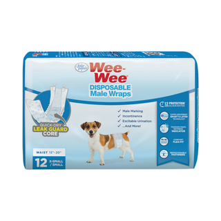 Four Paws Wee-Wee Disposable Male Dog Wraps
