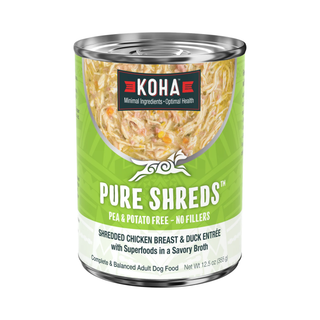 Koha Pure Shreds Shredded Chicken Breast & Duck Entrée Wet Dog Food