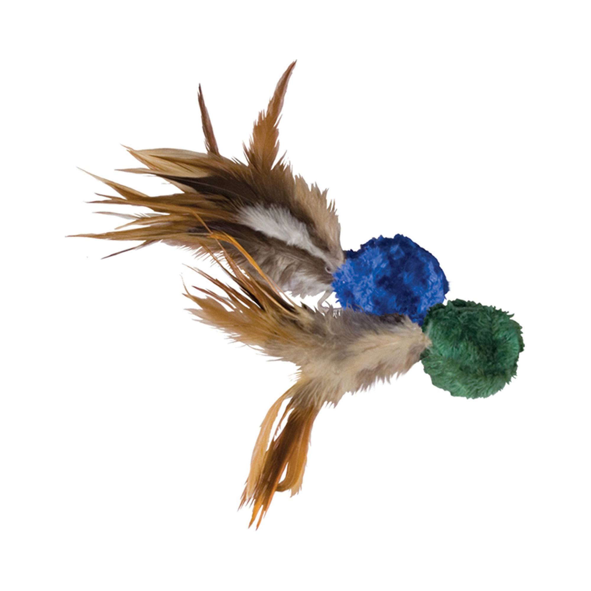 Kong Naturals Crinkle Ball with Feathers Cat Toy