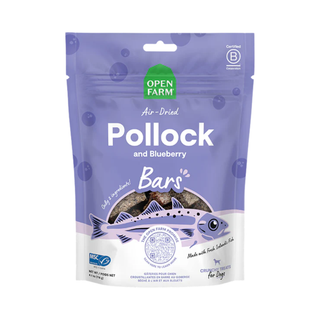 Open Farm Air Dried Pollock and Blueberry Dog Crunchy Treat Bars