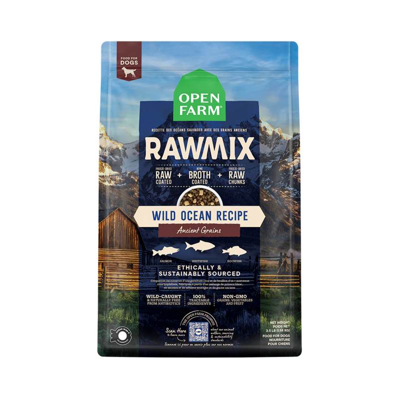 Open Farm RawMix Ancient Grains Wild-Ocean Recipe Dogs