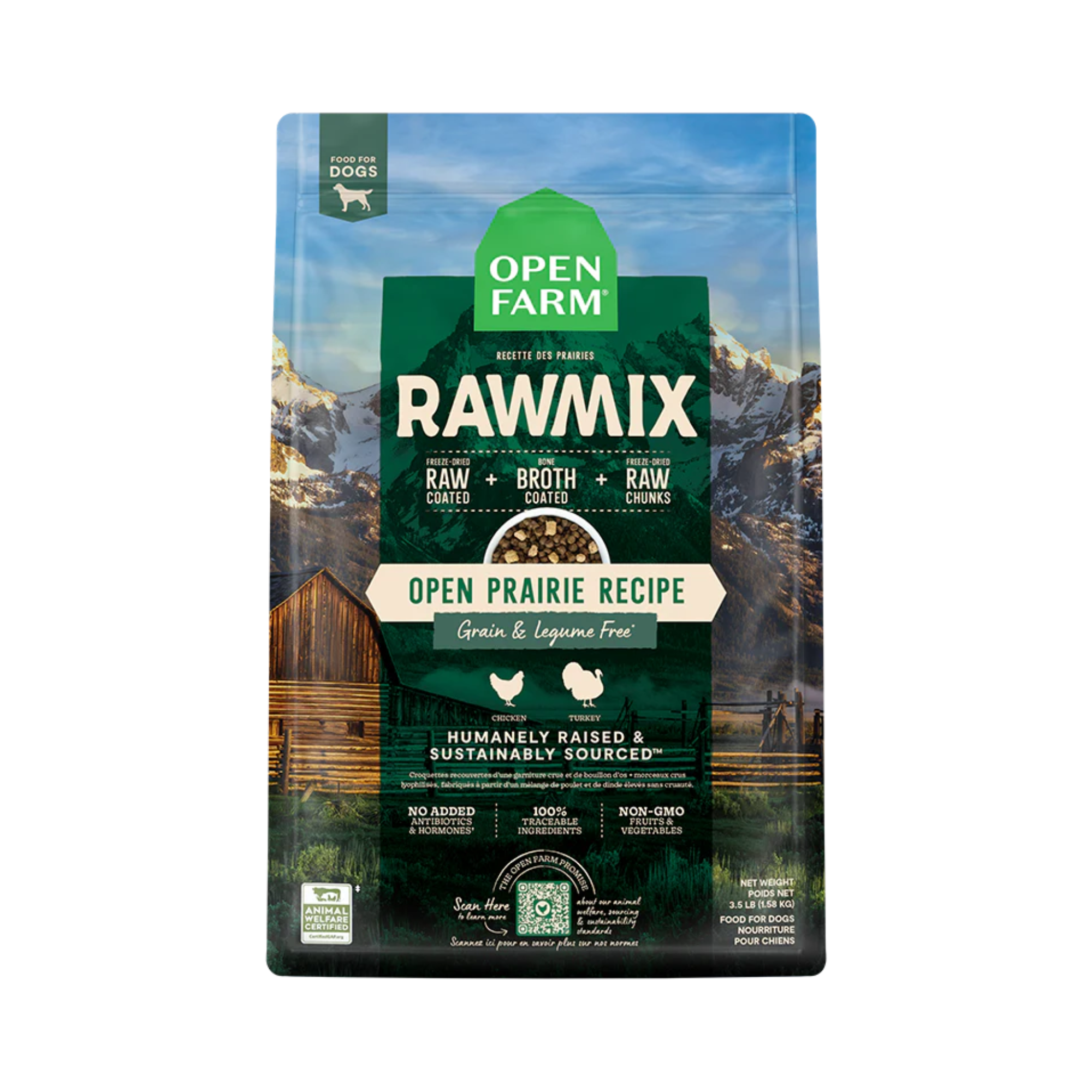 Open Farm RawMix Grain-Free Prairie Recipe Dogs