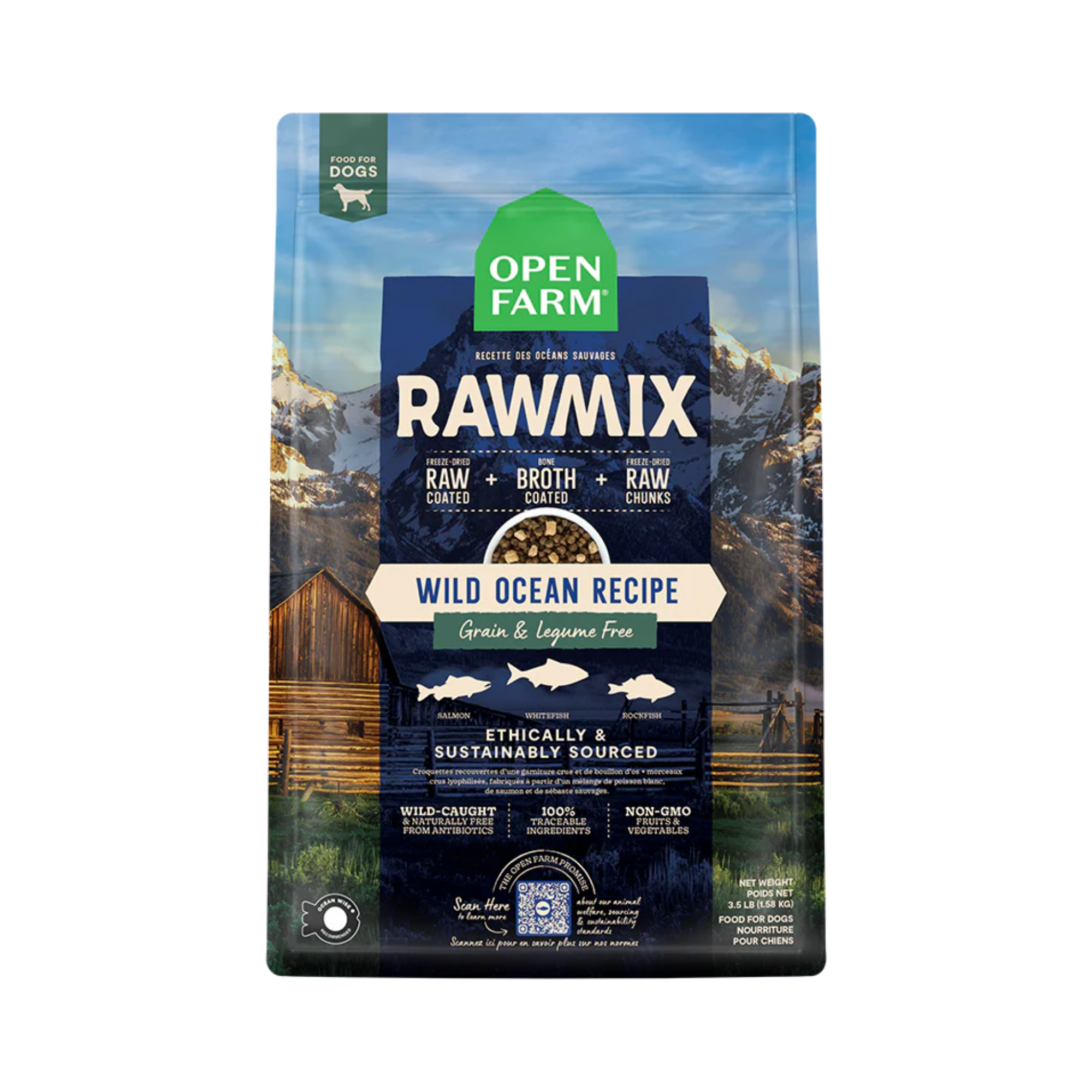 Open Farm RawMix Grain-Free Wild-Ocean Recipe Dogs