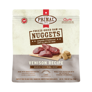 Primal Frozen Raw Dog Food- Venison Nuggets