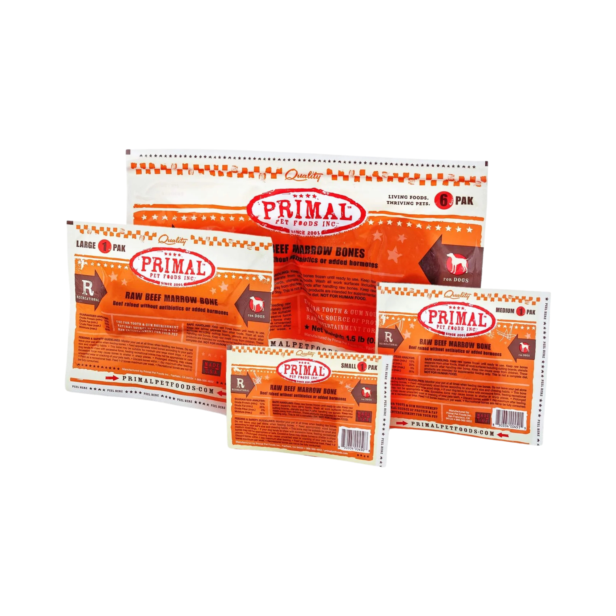Primal Raw Beef Marrow Frozen Raw Treat