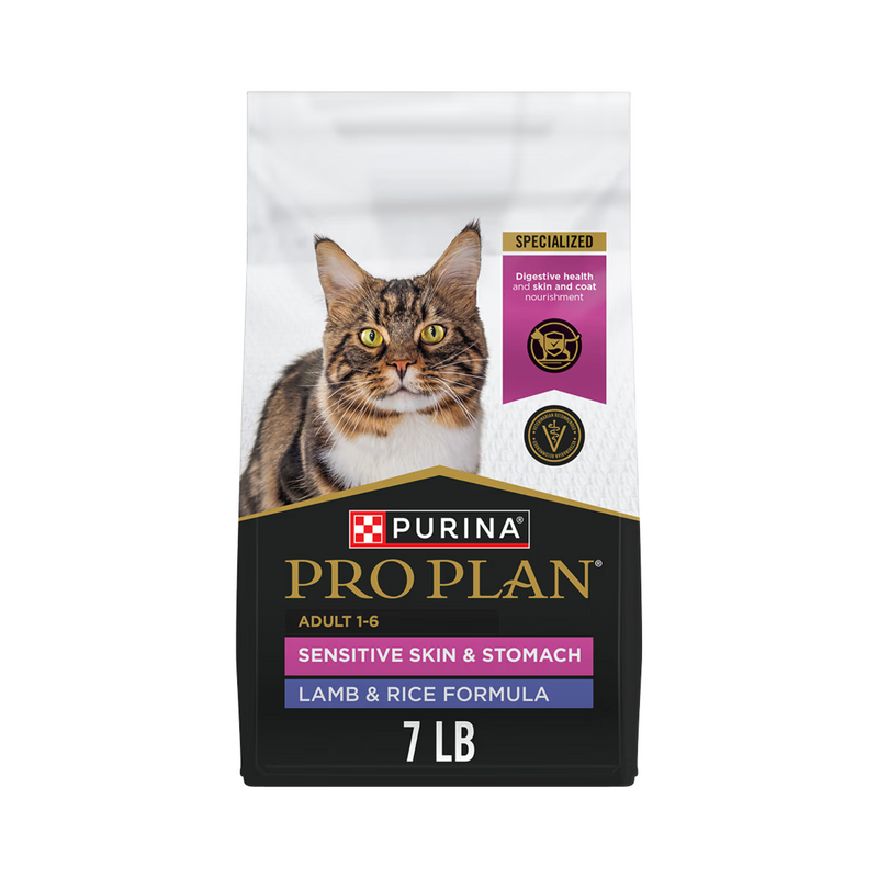 Pro Plan Sensitive Skin & Stomach Adult Lamb & Rice Dry Cat Food