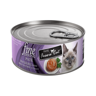 Fussie Cat Can Fine Dining - Mackerel with Beef