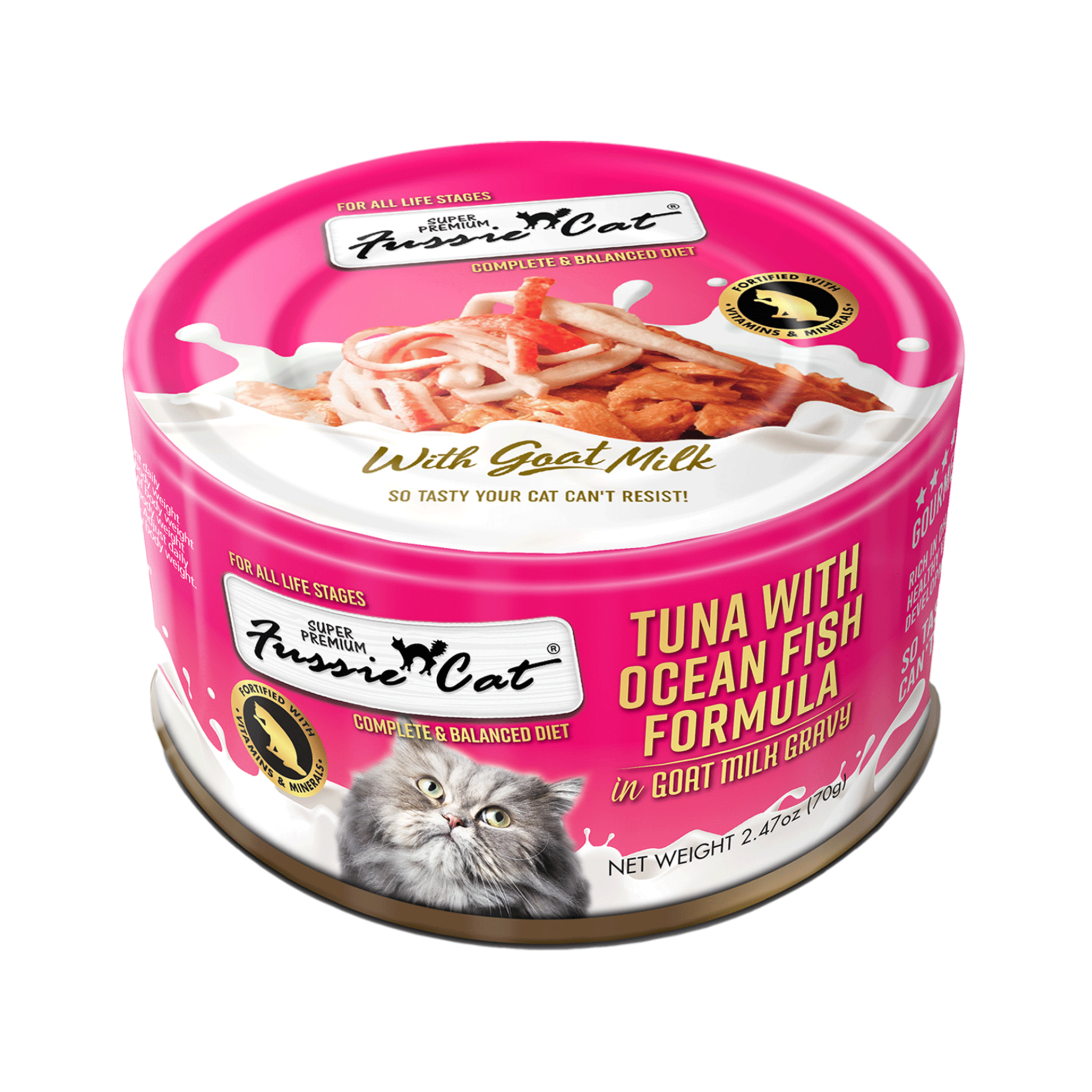 Fussie Cat Can Tuna with Ocean Fish in Goat Milk
