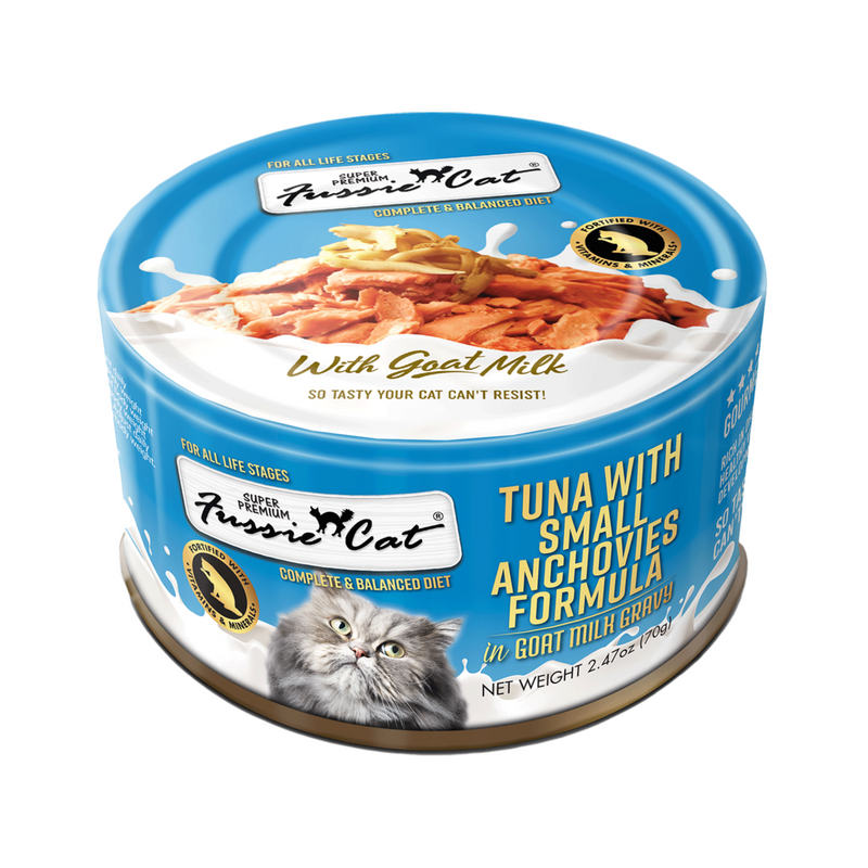 Fussie Cat Can Tuna with small Anchovies In Goat milk