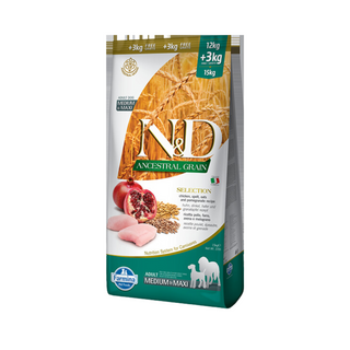 Farmina Ancestral Grain Selection Adult Med Maxi Chicken, Spelt & Pomegranate Dry Dog Food