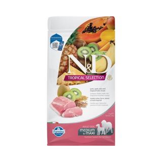 Farmina Tropical Adult Med Maxi Pork, Spelt & Tropical Fruits Dry Dog Food