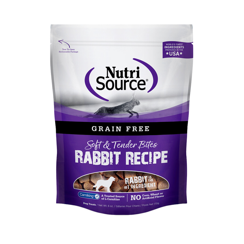Nutrisource Grain Free Rabbit Soft & Tender Bites Dog Treats