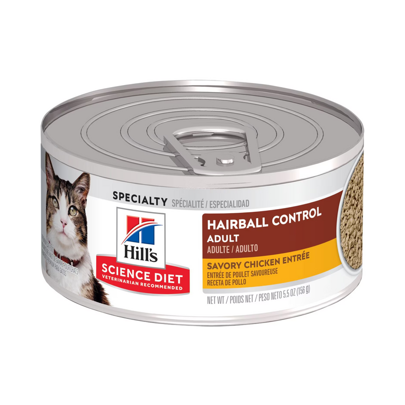 Hill's Science Diet Hairball Control Savory Chicken Entrée Adult Cat Canned