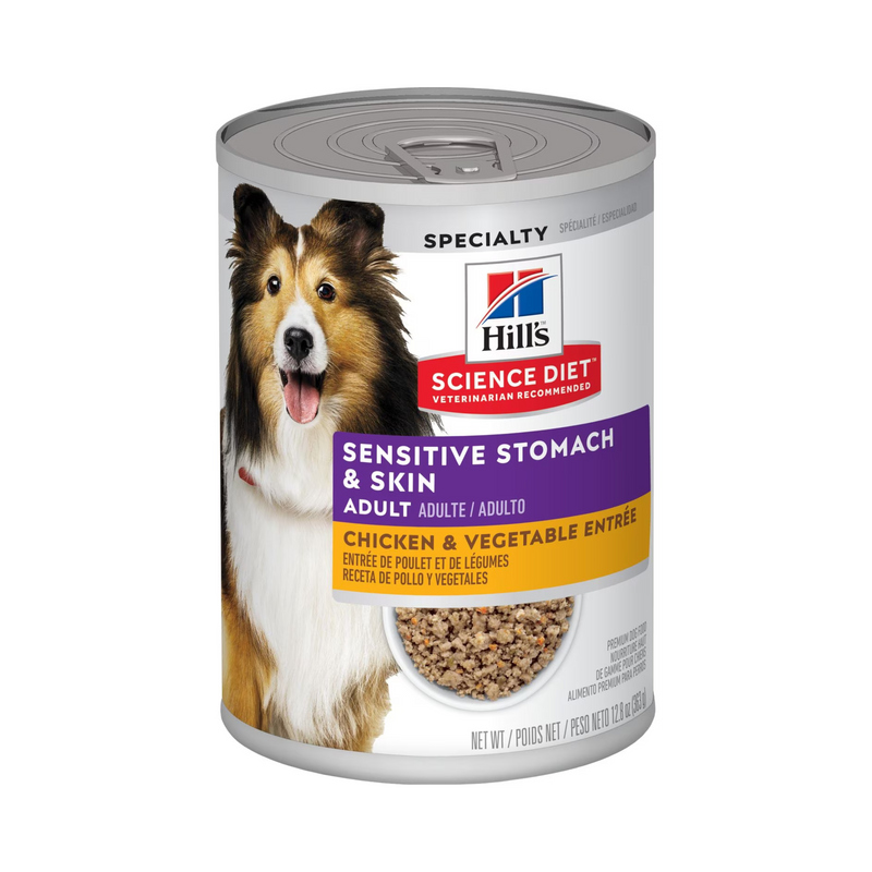 Hill's Science Diet Sensitive Stomach & Skin Chicken & Vegetable Entrée Dog Canned