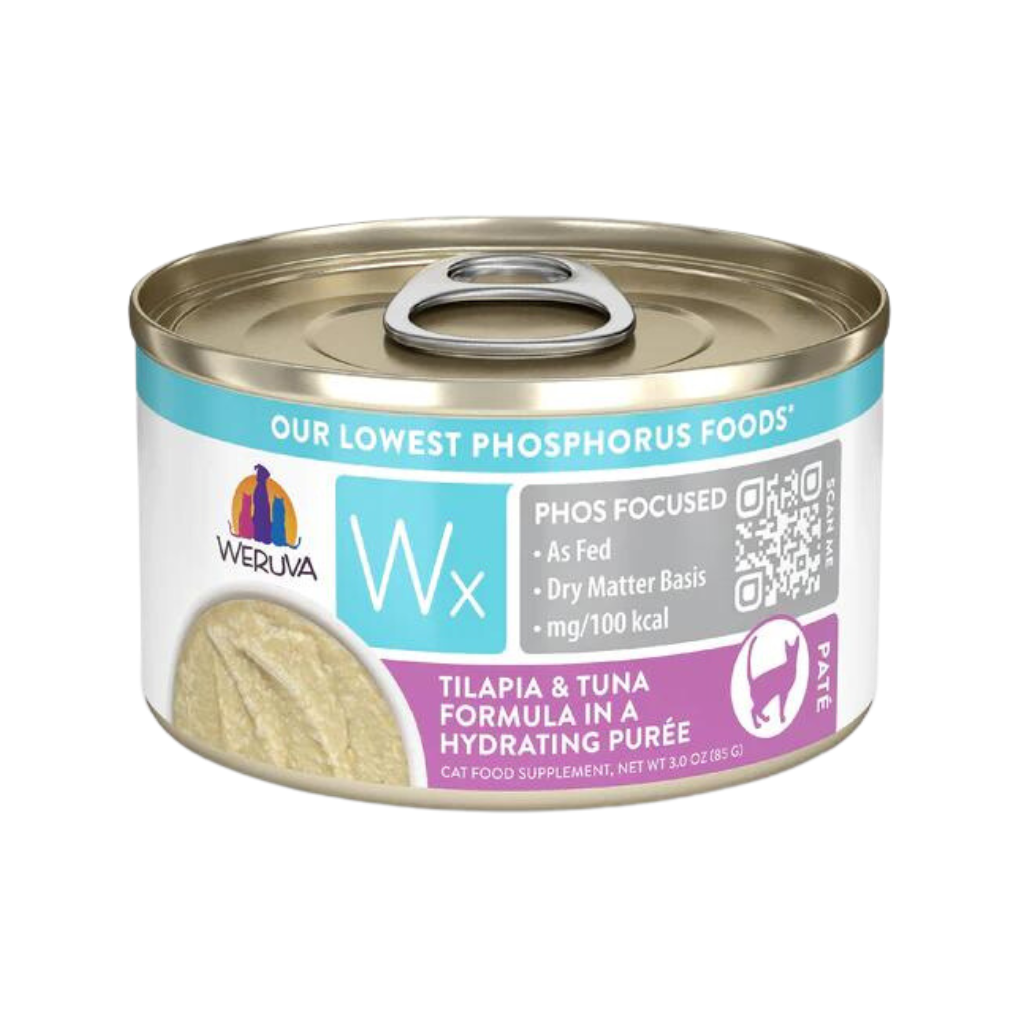 Weruva Wx Low Phosphorus Focused Tilapia & Tuna Puree Cat Canned