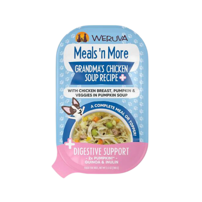 Weruva Meals N' More Grandma's Chicken Soup Recipe Plus Digestive Support Dog Cup