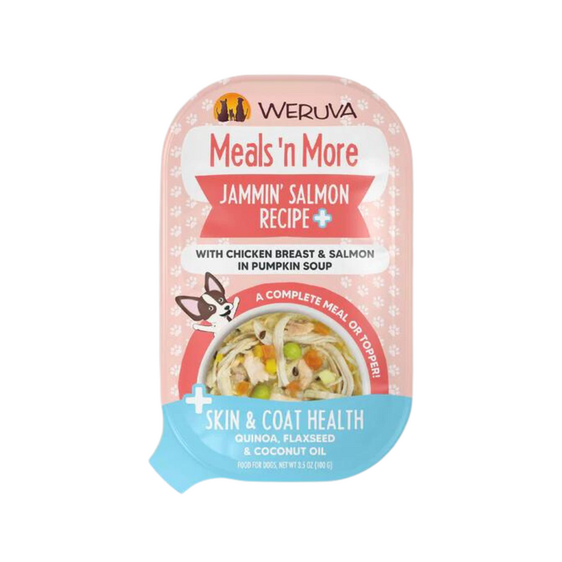 Weruva Meals N' More Jammin' Salmon Recipe Plus Skin & Coat Dog Cup
