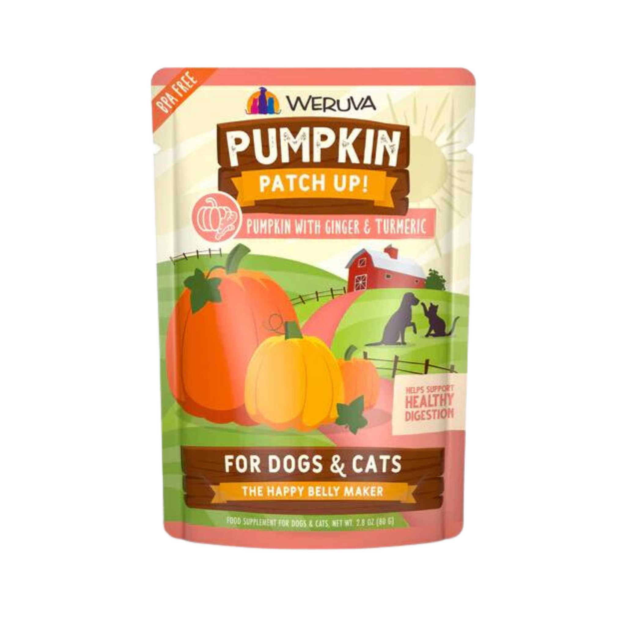 Weruva Pumpkin Patch Up Pumpkin, Ginger & Turmeric Happy Belly Maker For Dogs & Cats