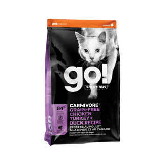 Petcurean Go! Carnivore Grain Free Chicken, Turkey & Duck Dry Cat Food