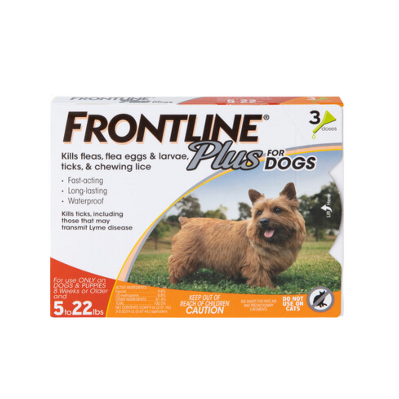 Frontline Plus Dogs & Puppies 5-22lbs.