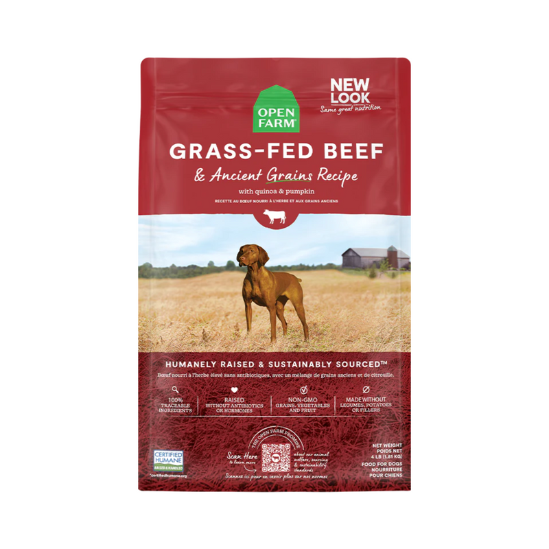 Open Farm Grass Fed Ancient Grains Beef Dry Dog Food