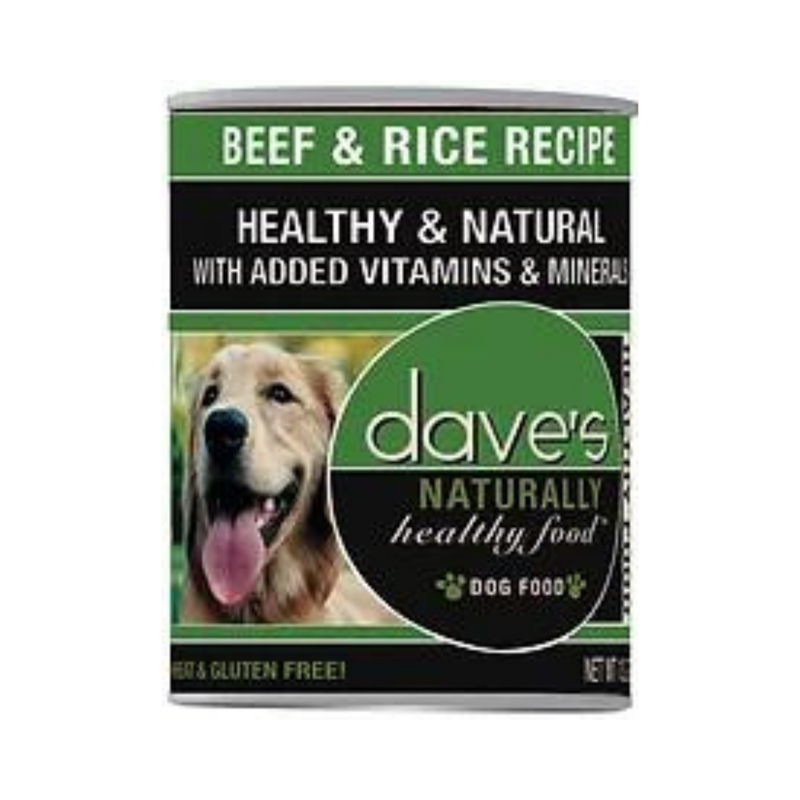 Dave's Naturally Healthy Beef and Rice Dog Canned
