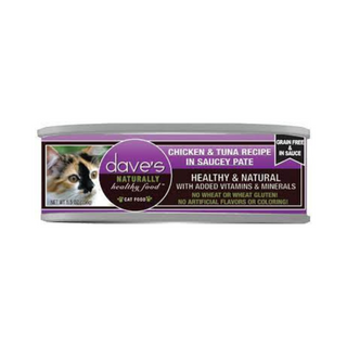 Dave's Naturally Healthy Tuna & Chicken Dinner in Gravy Cat Canned