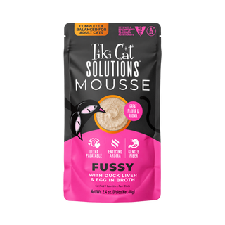 Tiki Cat Solutions Mousse Fussy Duck Liver & Egg Wet Cat Food
