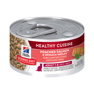 Hill's Science Diet Adult Healthy Cuisine Poached Salmon & Spinach Medley Wet Cat Food