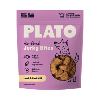 Plato Lamb Goat Milk Jerky Bites Dog Treat