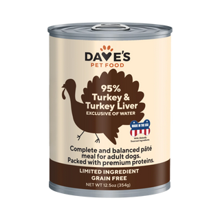 Dave's 95% Turkey & Turkey Liver Wet Dog Food