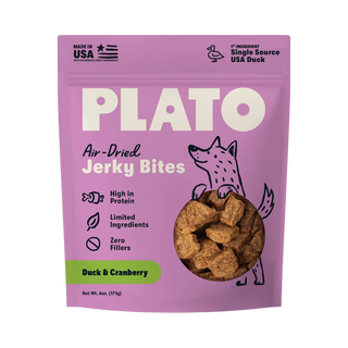 Plato Duck Cranberry Jerky Bites Dog Treats
