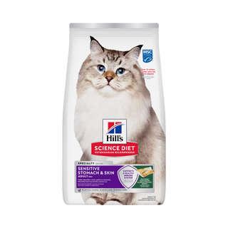 Hill's Science Diet Adult Sensitive Stomach & Skin Pollock Meal & Barley Recipe Dry Cat Food