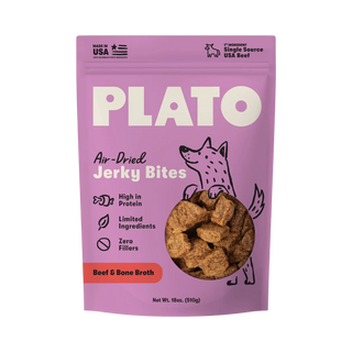 Plato Beef Bone Broth Jerky Bites Dog Treat